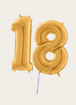 Cijferballon 18 Jaar Goud XL