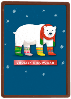 Vrolijk nieuwjaar ijsbeer