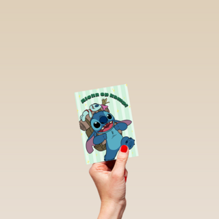 Stitch Aloha op kamp kaart