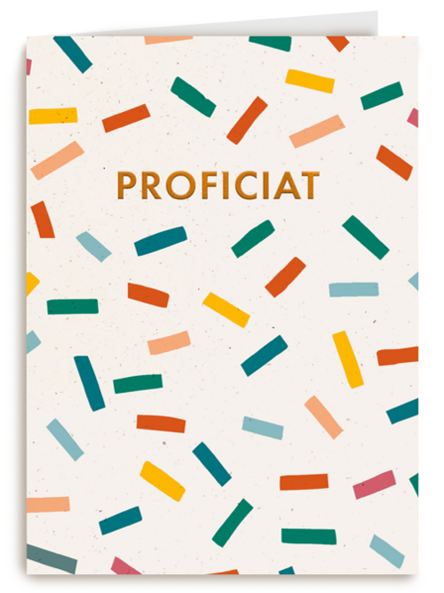 Proficiat met confetti