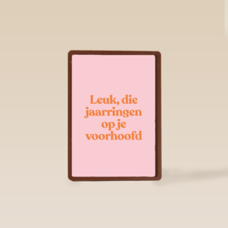 verjaardag kaart andc leuk die jaarringen op je voorhoofd