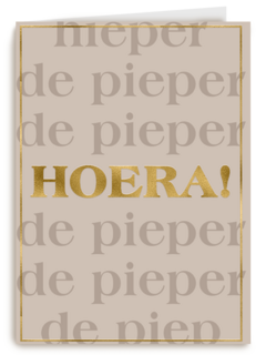 Verjaardagskaart hieperdepieper hoera