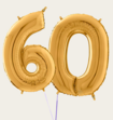 Cijferballon 60 Jaar Goud XL