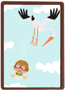 geboorte zoon ooievaar baby grappig