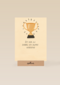 Complimentkaart dubbel en dwars verdiend