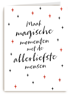 Kerstkaart Maak magische momenten met de allerliefste mensen