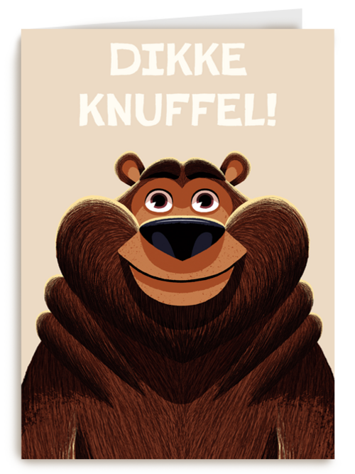 Dikke knuffel Beer Folio beige