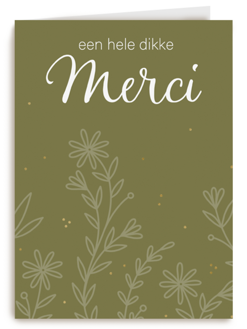 een hele dikke merci met botanical achtergrond