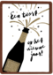 een toost op het nieuwe jaar met champagne