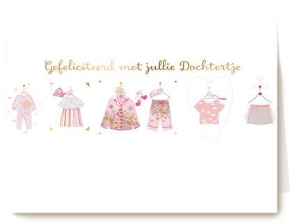 geboorte felicitatie kaart dochter turnowksy
