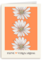 Verjaardagskaart oranje met bloemen