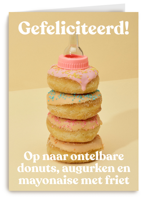 zwangerschap felicitatie andc op naar ontelbare donuts
