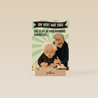 verjaardag te laat kaart muppets waldorf statler