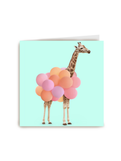 giraf met ballonnen