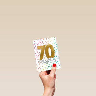 Verjaardagskaart 70 jaar en super lief