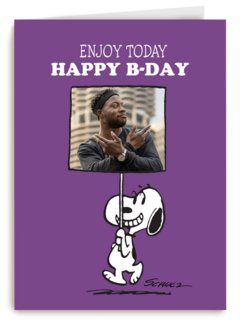 Peanuts Happy Bday Fotokaart