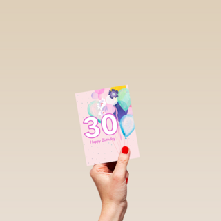 verjaardag kaart 30 klassiek