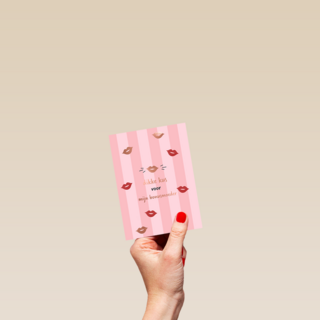 Moederdag dikke kus roze