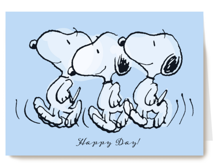 Snoopy verjaardagskaart Happy Day