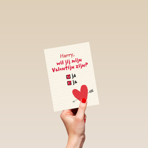 Wil jij mijn valentijn zijn naam