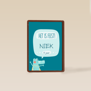 een feestelijke krokodil