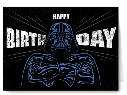 verjaardag kaart darth vader happy bday