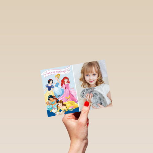 Disney prinses uitnodiging kinderfeestje