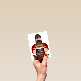 verjaardag kaart folio happy birthday man met baard