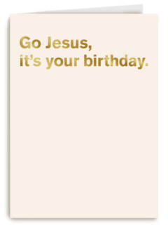 Kerstkaart grof birthday jesus
