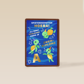 Zwemdiploma A kaart met schildpadden
