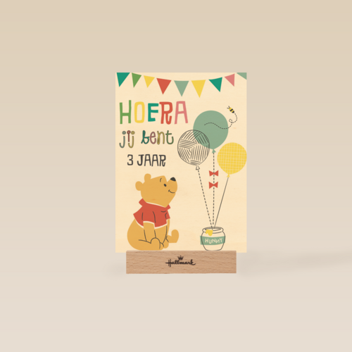 winnie the pooh hoera jij bent zoveel jaar