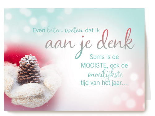 Kerstkaart tekst Ik denk aan je