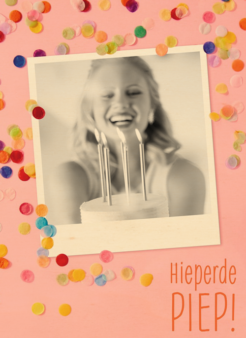 hieperdepiep met confetti
