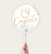 Ballon Ring Wit Goud Congrats