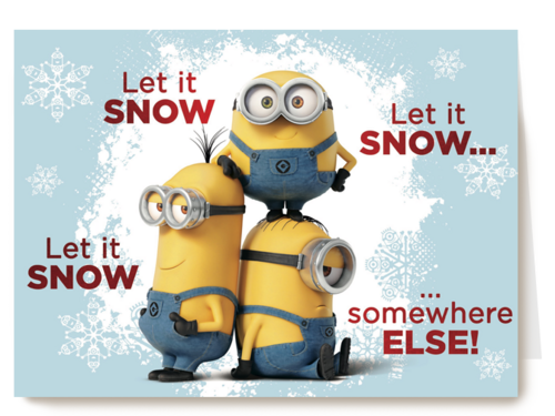 kerst minions let it snow
