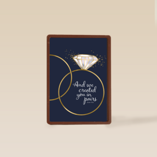 Huwelijk kaart And we created you in pairs
