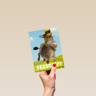 shrek feestje met donkey en puss in boots
