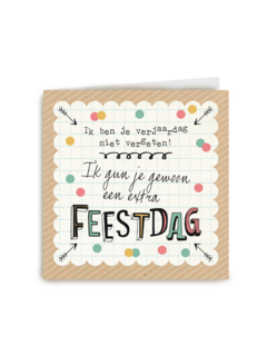 verjaardag vergeten extra feestdag