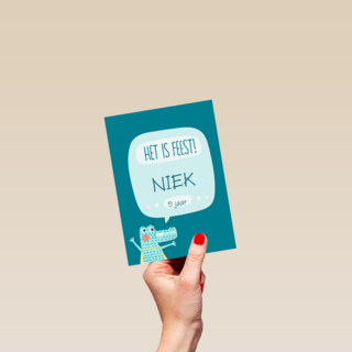 een feestelijke krokodil
