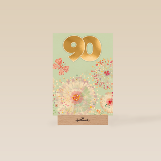 Turnowsky kaart met bloemen en vlinders 90 jaar