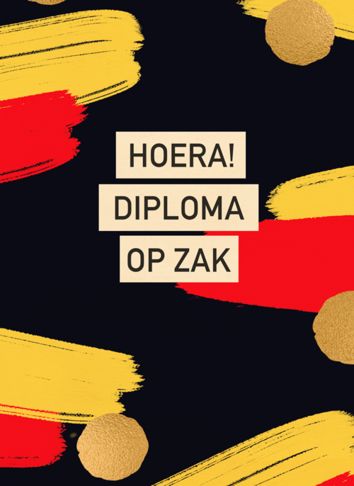 hoera diploma op zak met belgische vlag