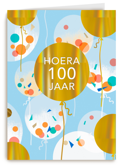 100 jaar confetti ballon