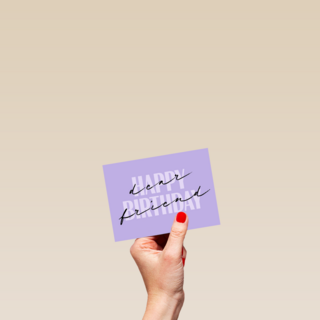 happy birthday dear friend on purple