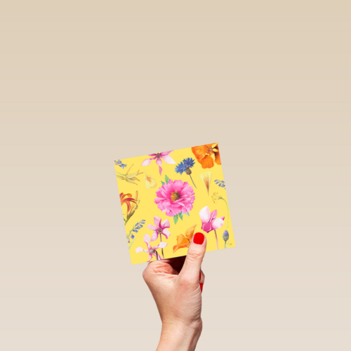 Kaart flowers by Marjolein Bastin Blanco geel bloemen