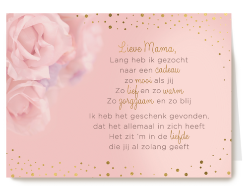 moederdag kaart klassiek de liefde die jij al zolang geeft
