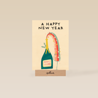 nieuwjaarskaart hip regenboog prosecco