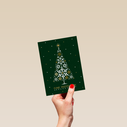 Kerstkaart zakelijk Stijlvolle kerstboom