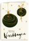 kerstballen met goud op gele achtergrond