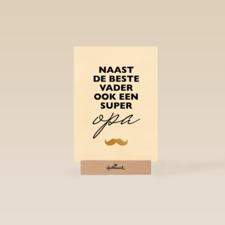 vaderdag kaart hip naast de beste vader ook een super opa