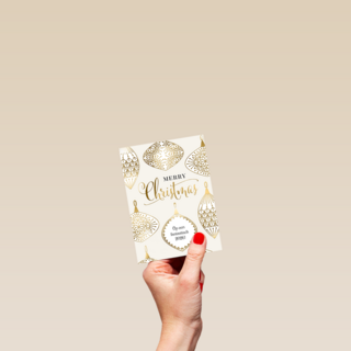 Merry Christmas gouden kersthangers